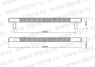 Ручка-рейлинг 192мм хром Оскар (Изображение 2)