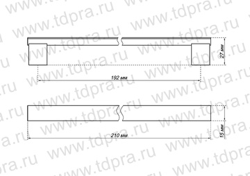 Ручка-скоба, 192мм, алюм. S-4070-192 OX (Изображение 2)