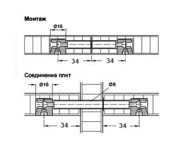 Двойной болт для MINIFIX 15 34/16мм 262.28.106 (Изображение 3)