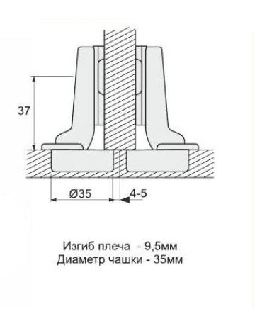 Петля полунакладная  (Изображение 4)