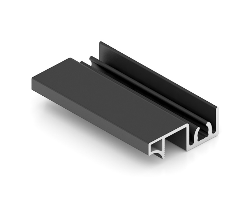 Серебро матовое 5,4м направляющая верх Slim line Aristo (10). Профиль аристо черный матовый. Аристо Slim line, вертикальный профиль, 5,4 (чист. Размер 5,35), черный матовый. Профиль слим лайн аристо.
