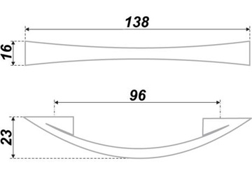 Ручка-скоба  96мм хром RS005 CP4/96 (Изображение 2)
