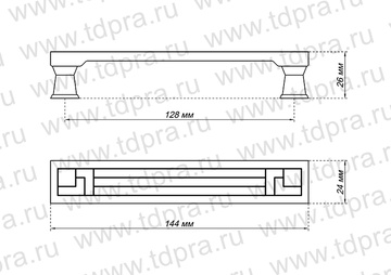 Ручка-скоба 128мм бронза RS-027-128 BA (Изображение 2)