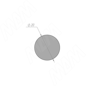 Заглушка самоклеящаяся дуб Бардолино натуральный, D20 мм (18 шт.), 20.054-HM
