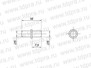 Полкодержатель 5*16мм оцинков (Изображение 2)