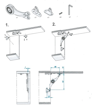 Подъемник механический Design , матовый хром, PD-GPD01-00G01 (Изображение 2)