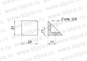 Уголок монтажный красное дерево темное (Изображение 2)