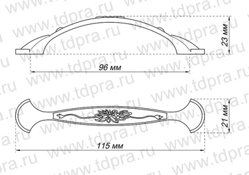 Ручка-скоба  96мм бронза RS-06-ВА (Изображение 2)