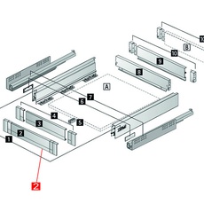 Передняя панель внутреннего ящика 100 InnoTech Atira, H70, KB600, антрацит 9194741