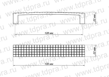 Ручка-скоба 128мм бронза RS-019-128 ВА (Изображение 2)