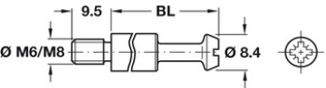 Болт для MAXIFIX E оцинкованный B55/M6x9,5 мм 262.87.902 (Изображение 3)