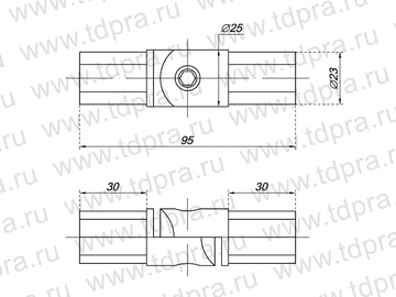 Соединение труб поворотное R41 ТН011, хром (Изображение 2)