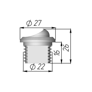 Выключатель врезной мебельный белый 3А  (Изображение 3)