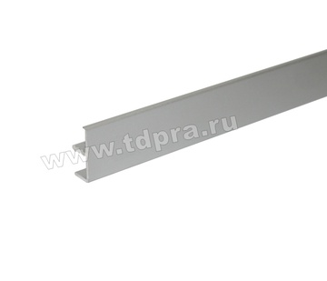 Профиль рамочный алюминиевый врезной квадратный ДР1-04 на ДСП 18мм серебро (Изображение 1)
