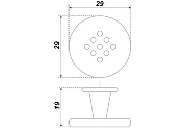 Ручка-кнопка хром, RC011 CP4 (Изображение 2)