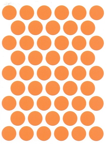 Заглушка самоклеящаяся d=14мм оранжевый 50шт РС2535 (Изображение 1)