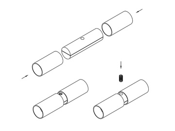 Соединение двух труб прямое внутреннее, хром  (Изображение 2)