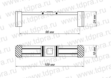 Ручка-скоба  96мм бронза RS-016-96 ВА (132151) ТД% (Изображение 2)