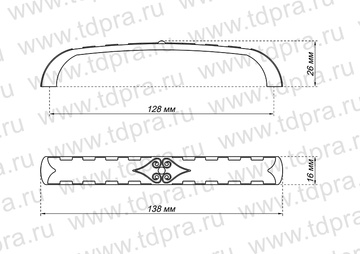 Ручка-скоба 128мм бронза RS-020-128 ВА  (Изображение 2)