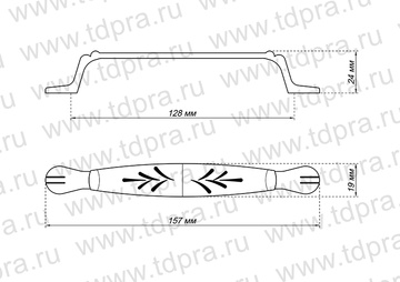 Ручка-скоба 128мм бронза RS-014-128 ВА (Изображение 2)