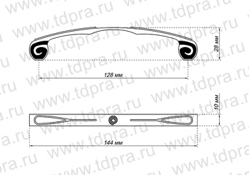 Ручка-скоба 128мм бронза RS-012-128 ВА (Изображение 2)