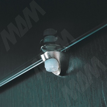 Полкодержатель для стеклянных полок толщиной 8-10 мм, под саморез, хром, FA11 CR