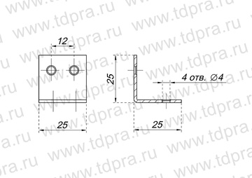 Уголок мебельный 25*25 (Изображение 2)