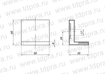 Уголок с пластиковой накладкой L-стяжка ваниль (Изображение 2)