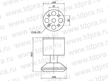 Опора 79-86мм алюм.d50 19166.501 (Изображение 2)