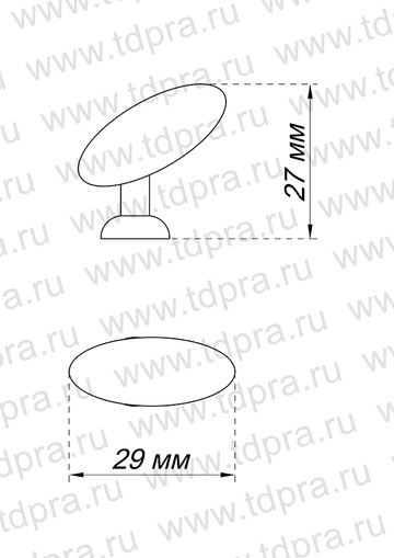 Ручка-кнопка сатин хром RC003 SC4 (Изображение 3)