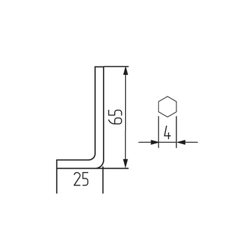 Ключ шестигранный для евровинта 4мм "Г"-образный (Изображение 2)