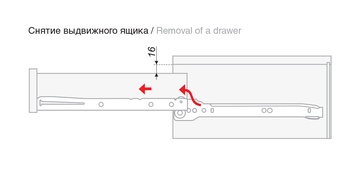 Направляющие роликовые 250 мм белые DS 03W.1/250 (Изображение 3)