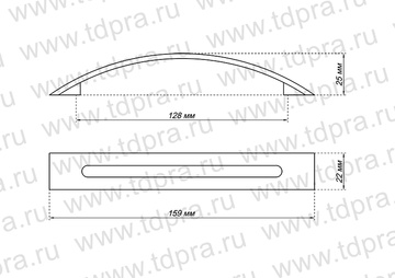 Ручка-скоба 128мм хром К745-128-02 (Изображение 2)