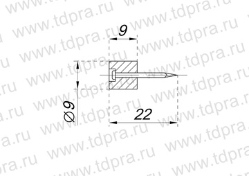 Полкодержатель на гвозде белый (Изображение 2)