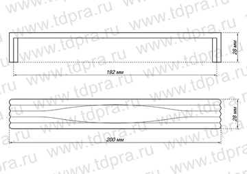 Ручка-скоба, 192мм, хром, R-3040-192 (Изображение 2)