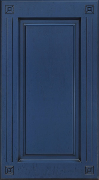 Фасад Дуб светлый тон CS 133 патина чёрная лак 50% фреза Мальта (Изображение 1)
