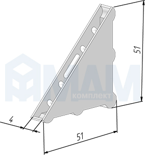 Размеры уголка для транспортировки стекла толщиной 4 мм (артикул GL-4)