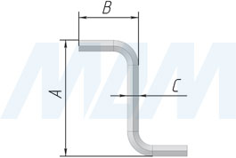 Размеры шестигранного Z-образного ключа (артикул HX-Z MP)